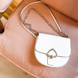 Kate Spade Robyn Saddle Bag Optic White